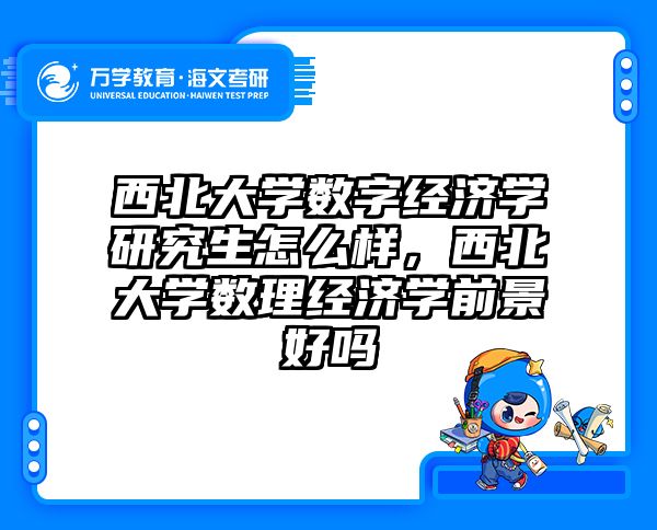 西北大学数字经济学研究生怎么样，西北大学数理经济学前景好吗